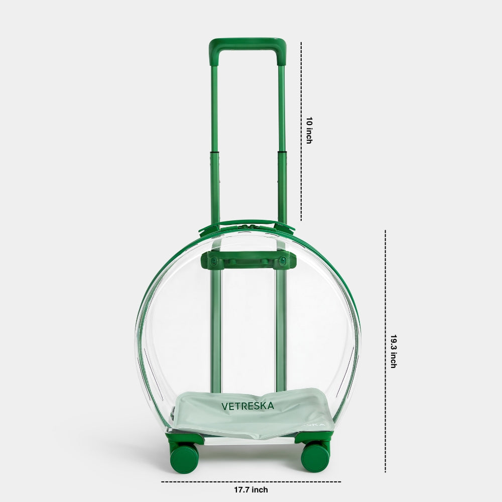 Bubble Pet Carrier (Green & Transparent)