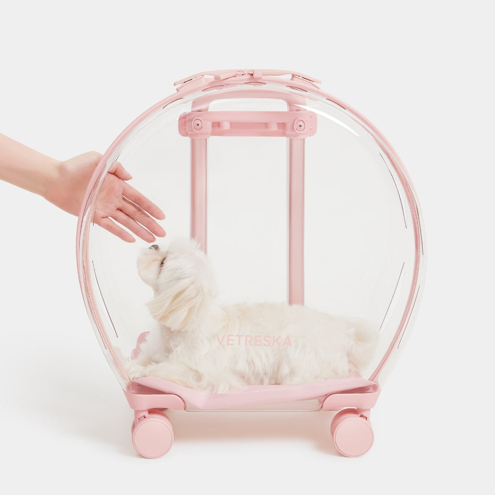 Bubble Pet Carrier (Pink & Transparent)