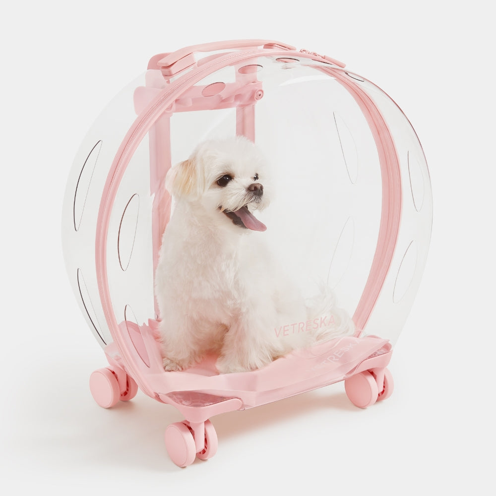 Bubble Pet Carrier (Pink & Transparent)