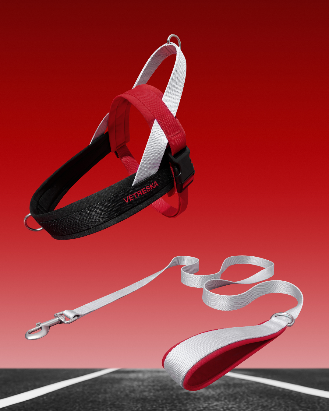 Ollie Bearman Circuit Collection - Quick Fit Pet Harness & Leash Set
