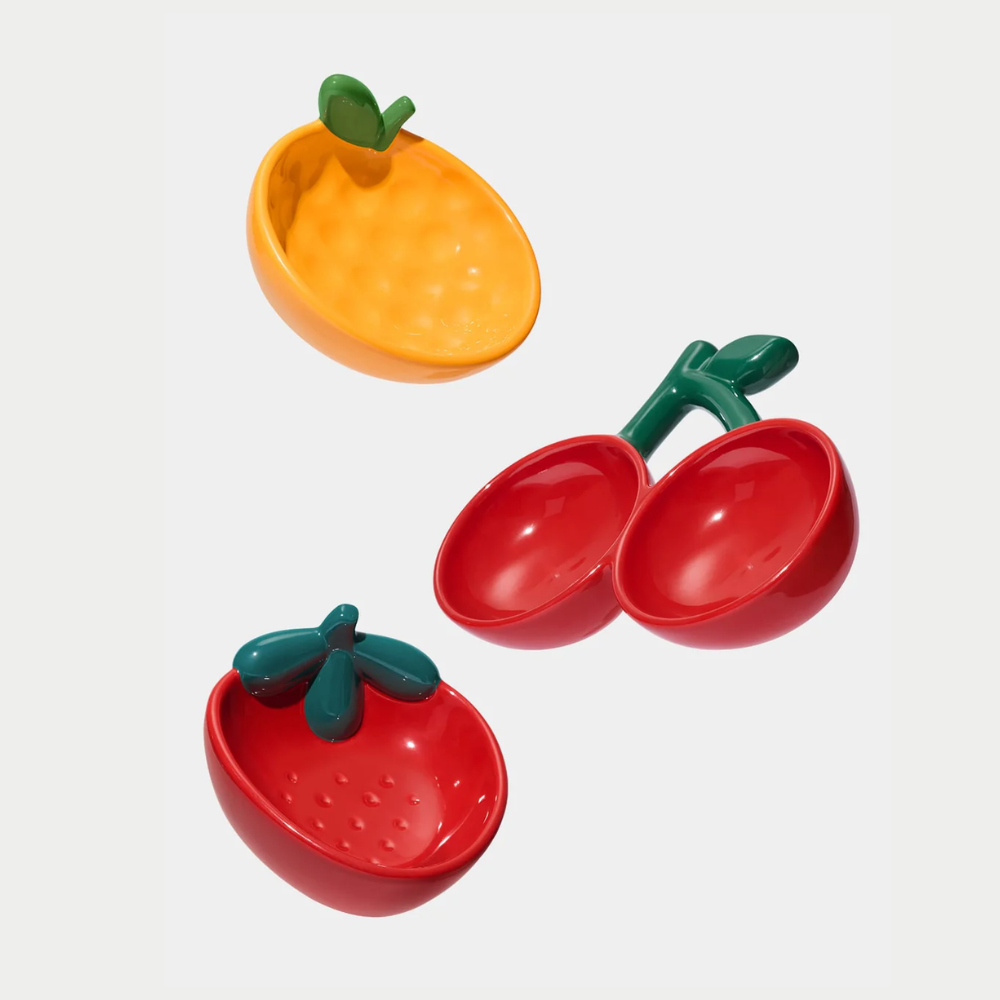 Tangerine Ceramic Pet Bowl