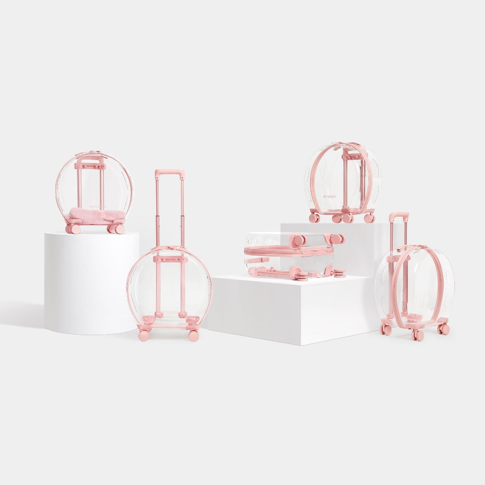 Bubble Pet Carrier (Pink & Transparent)