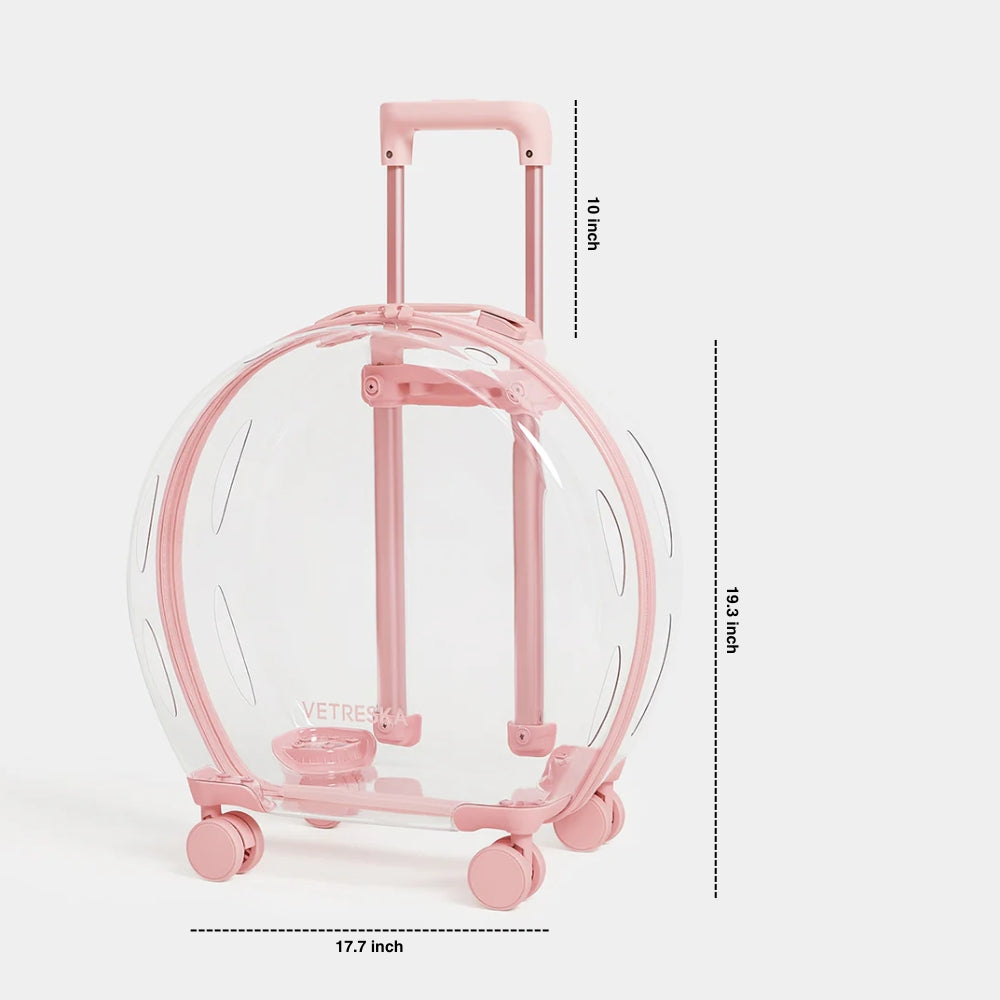 Bubble Pet Carrier (Pink & Transparent)