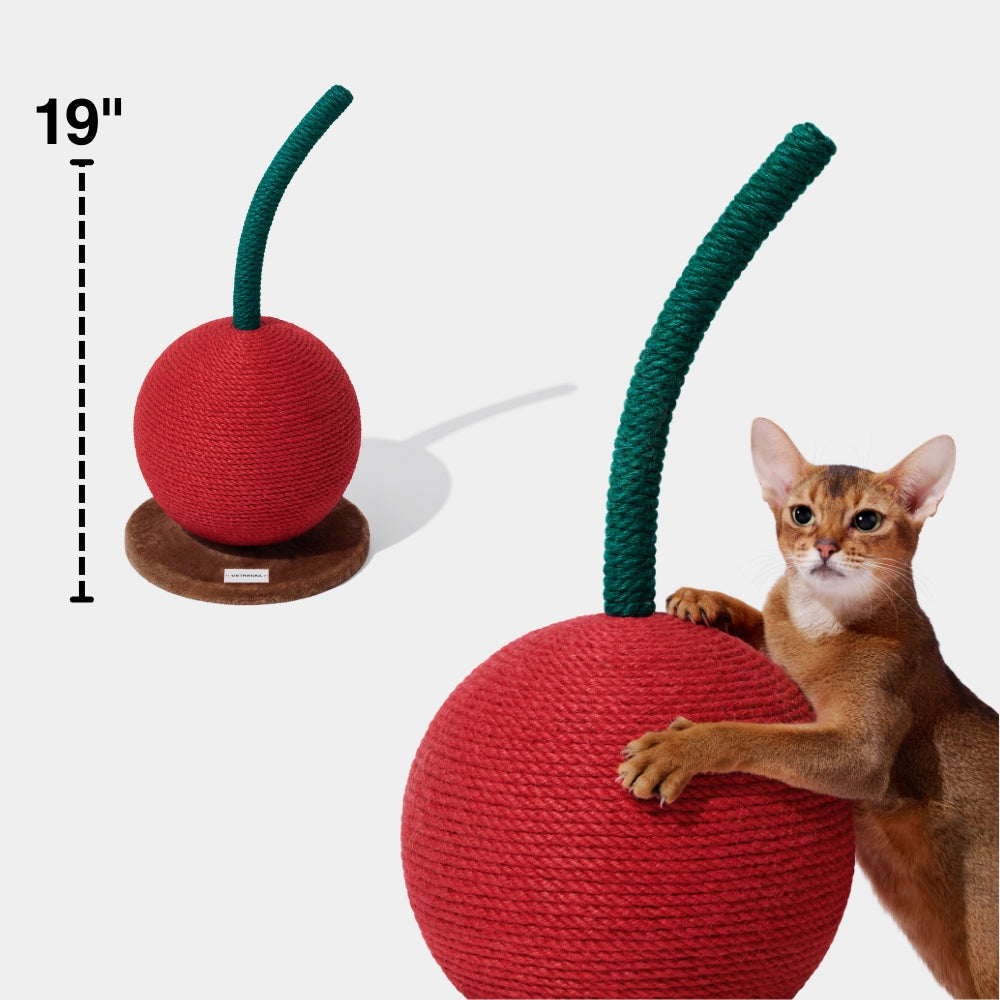 Cherry Cat Scratching Ball