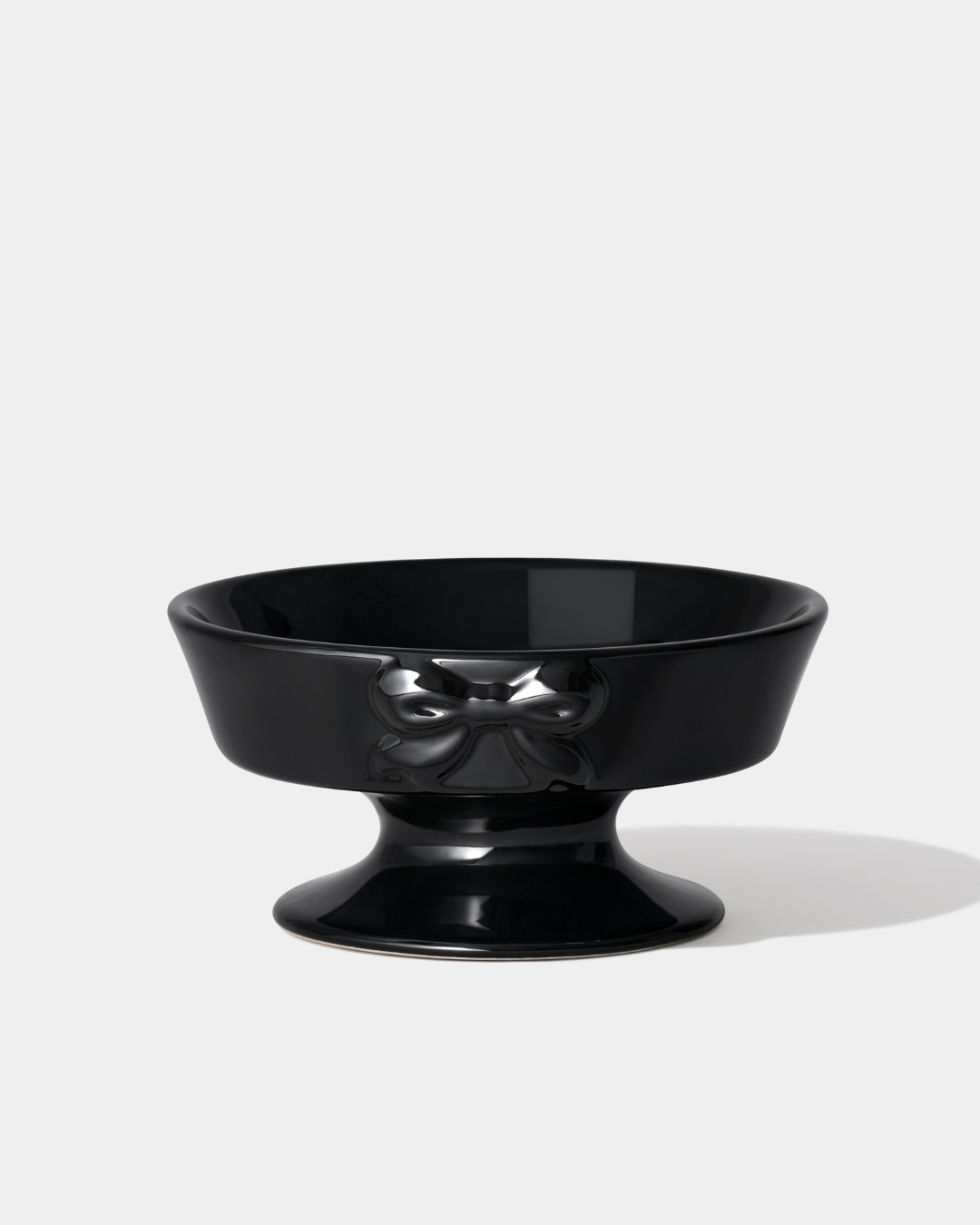 Bow de Noir Ceramic Pet Bowl