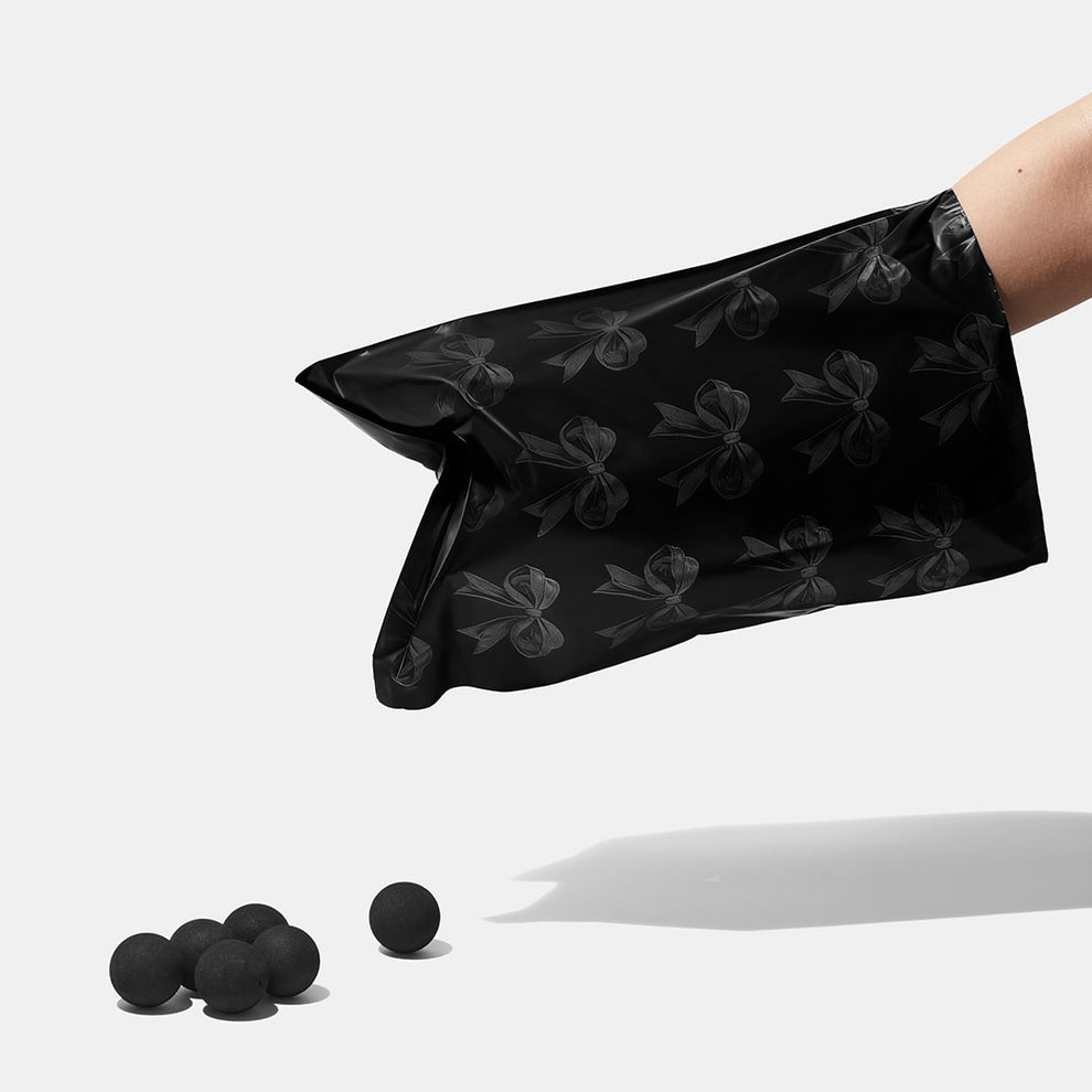 Bow De Noir Pet Poop Bags & Dispenser Set