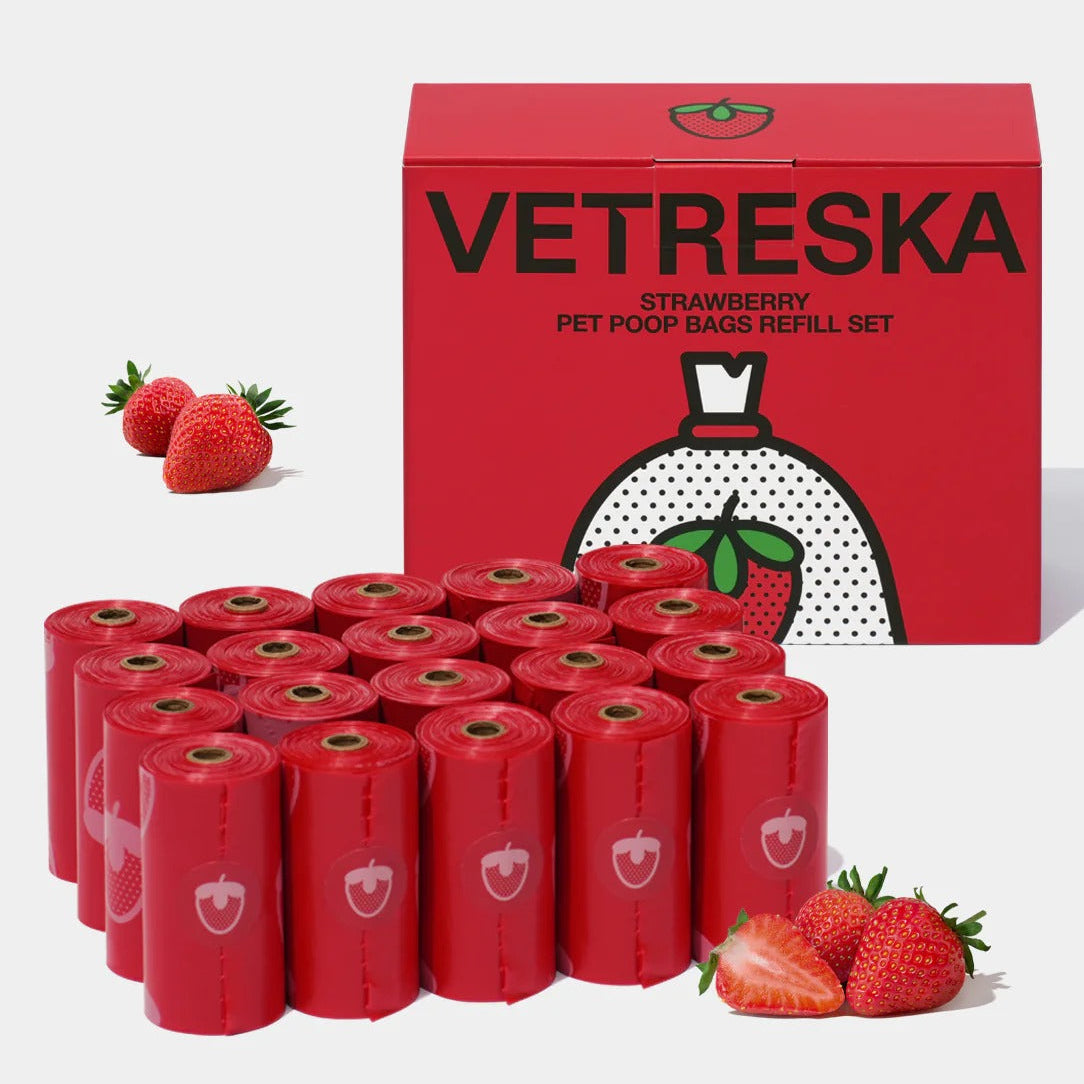 Strawberry Poop Bags & Dispenser