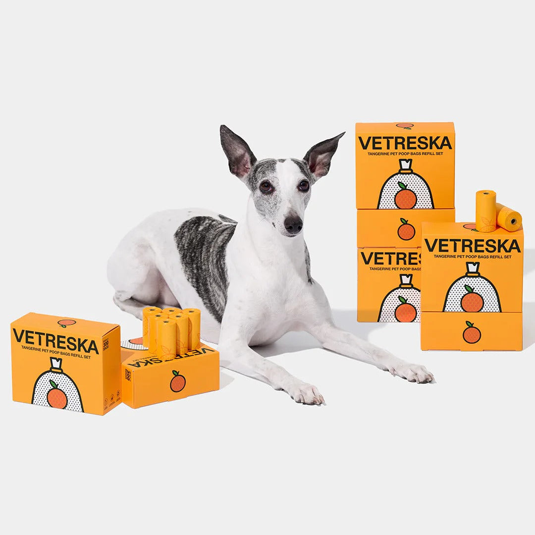 Tangerine Poop Bag & Dispenser