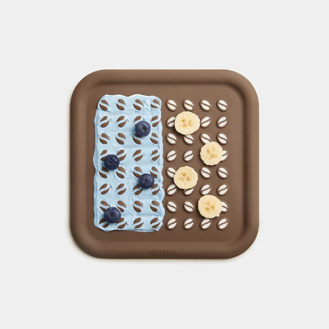Coffee Silicone Pet Licking Mat