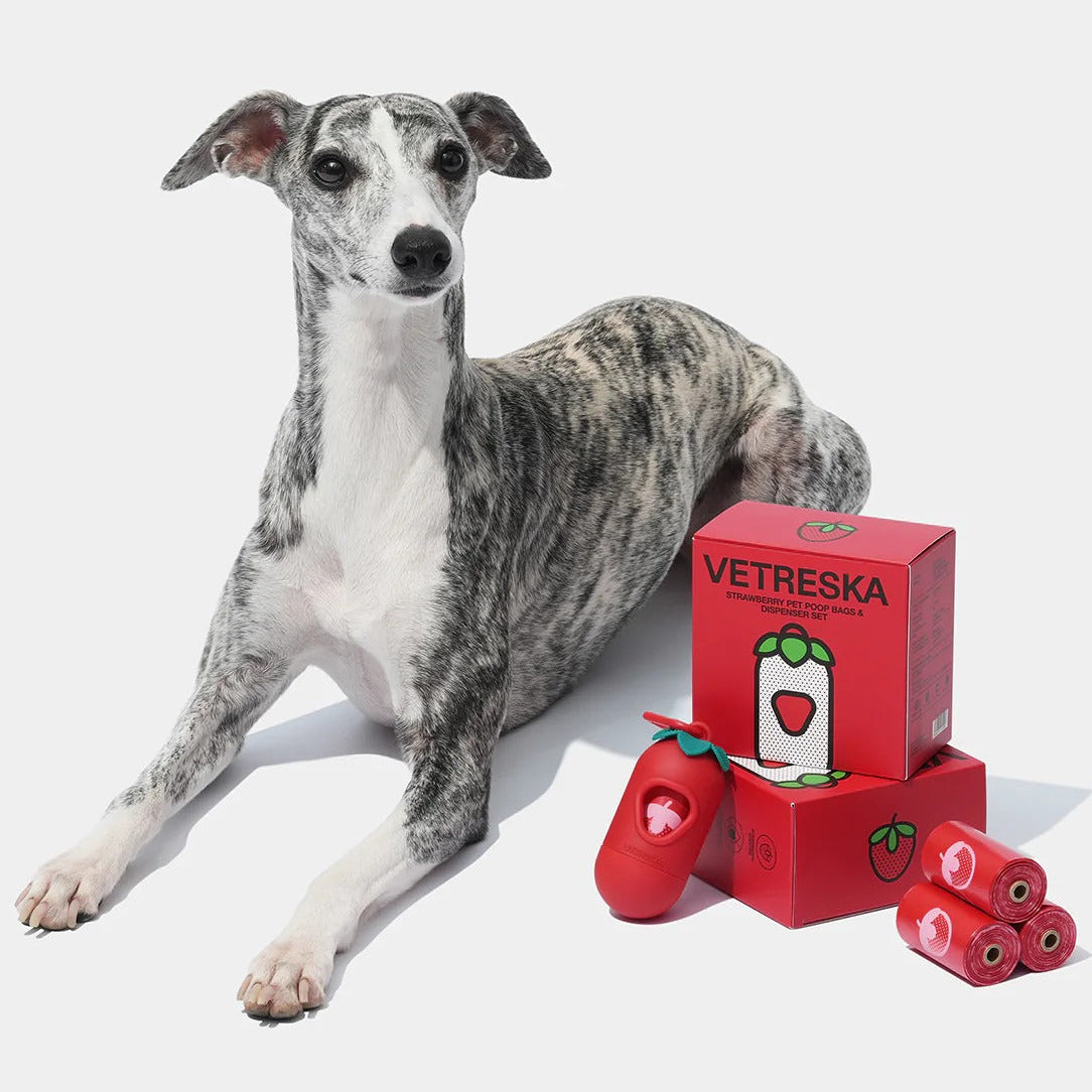 Strawberry Poop Bags & Dispenser