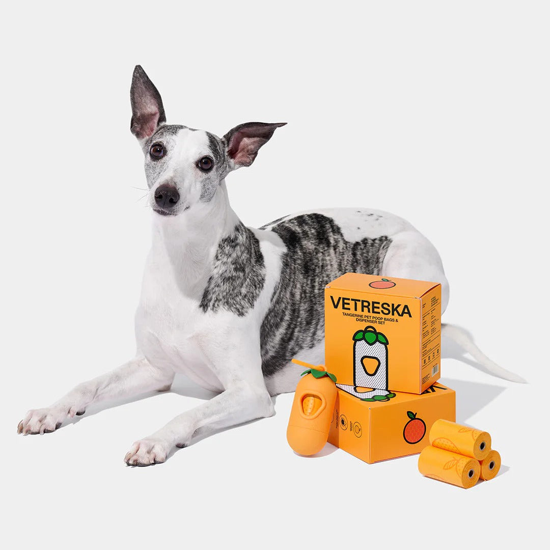 Tangerine Poop Bag & Dispenser