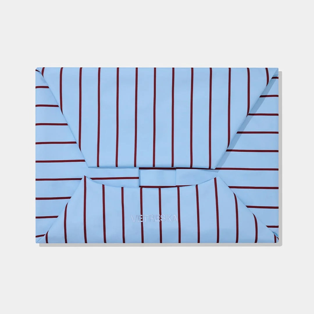 Mist and Merlot Pet Sofa - Azure & Stripes
