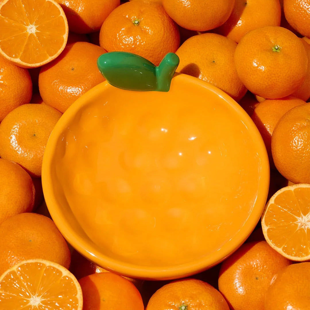 Tangerine Ceramic Pet Bowl