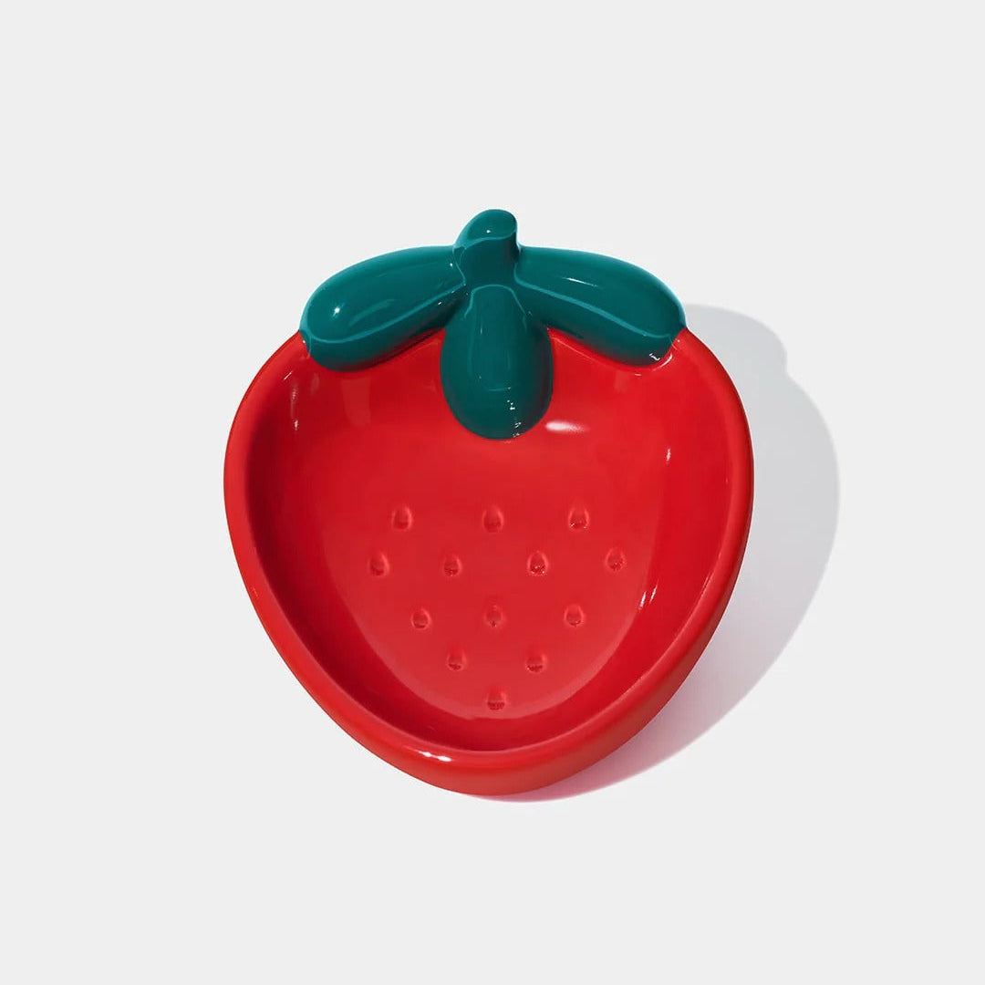 Strawberry Ceramic Pet Bowl