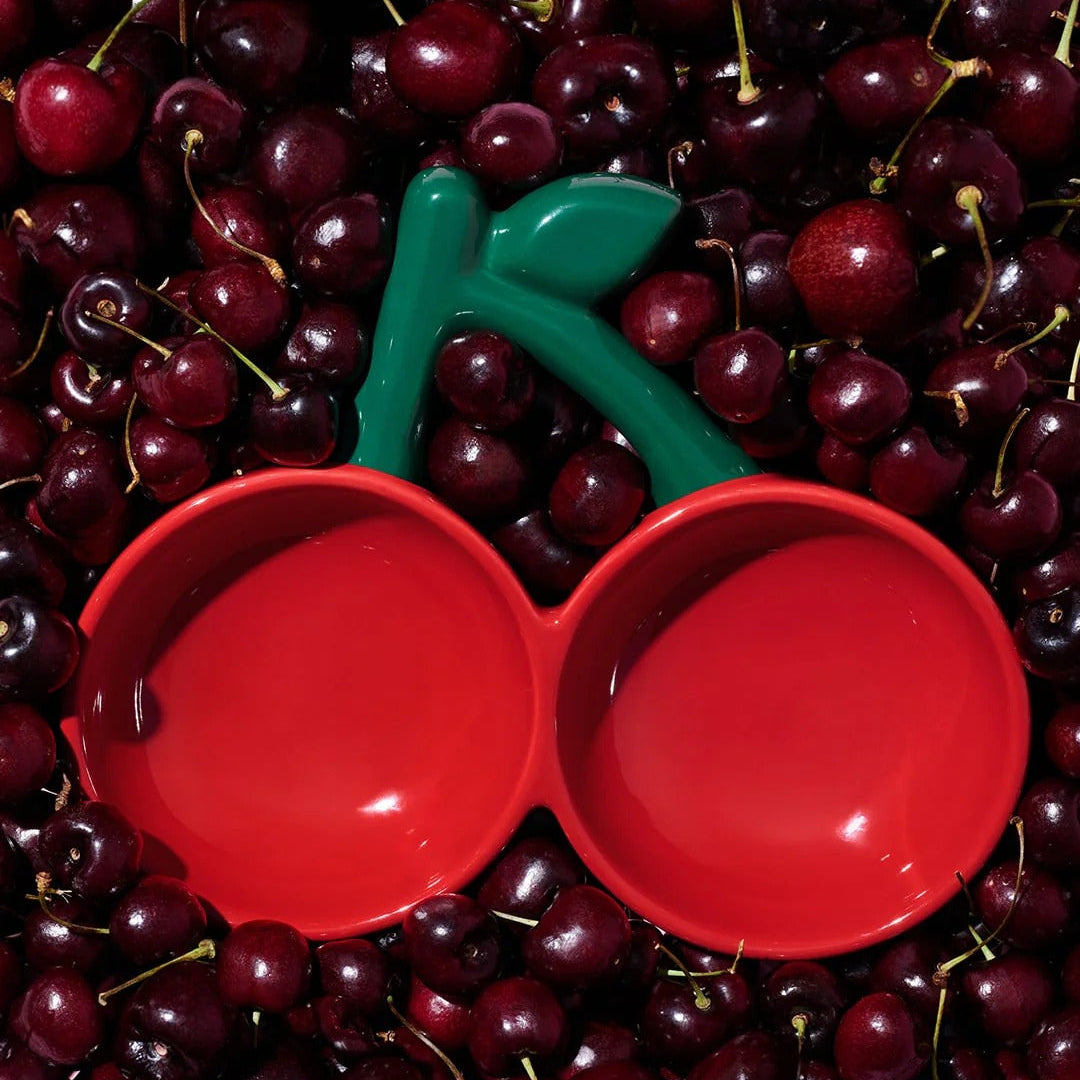 Cherry Ceramic Pet Bowl
