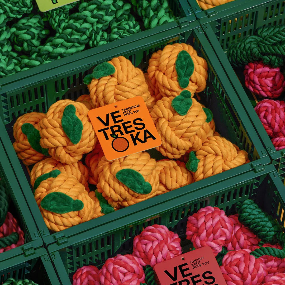 Tangerine Knot Rope Toy