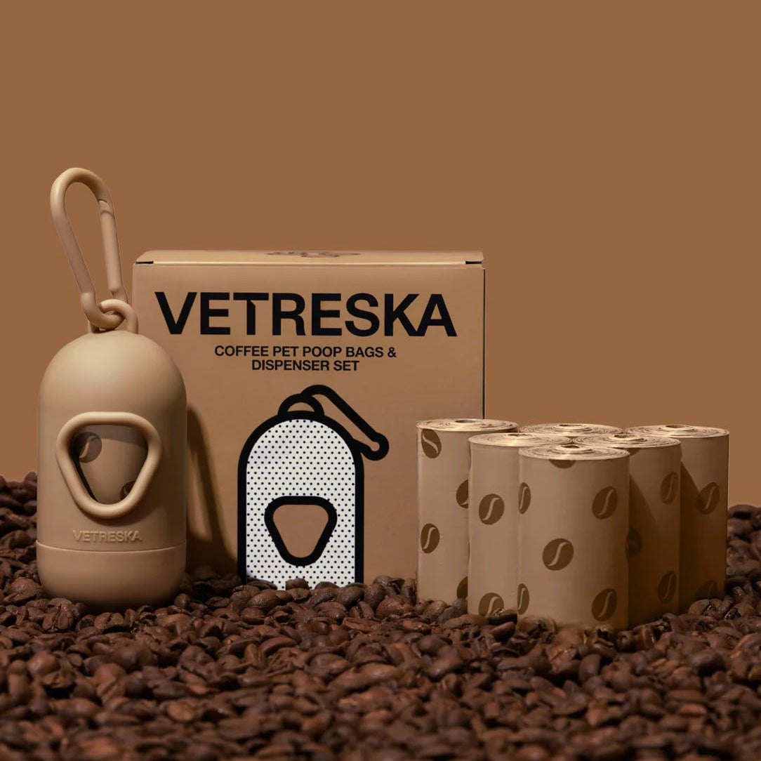 Coffee Poop Bags & Dispenser