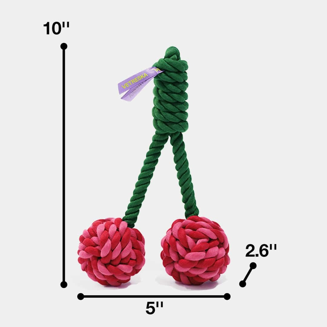 Cherry Knot Rope Toy
