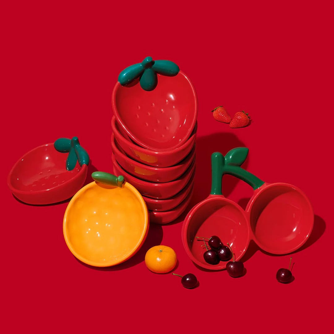 Strawberry Ceramic Pet Bowl