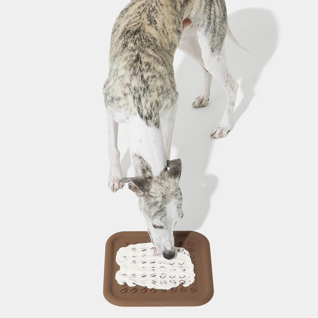 Coffee Silicone Pet Licking Mat