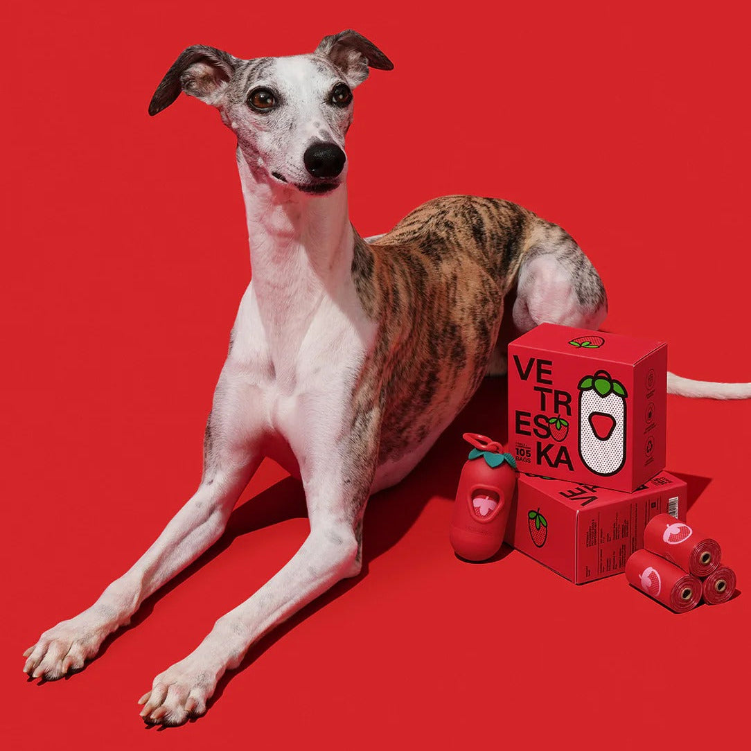 Strawberry Poop Bags & Dispenser