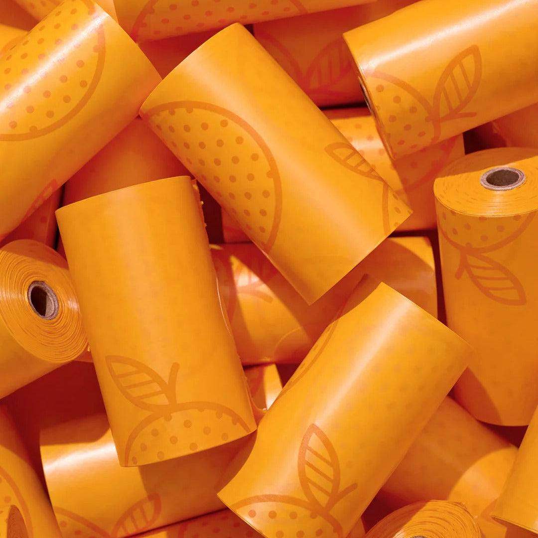 Tangerine Poop Bag & Dispenser