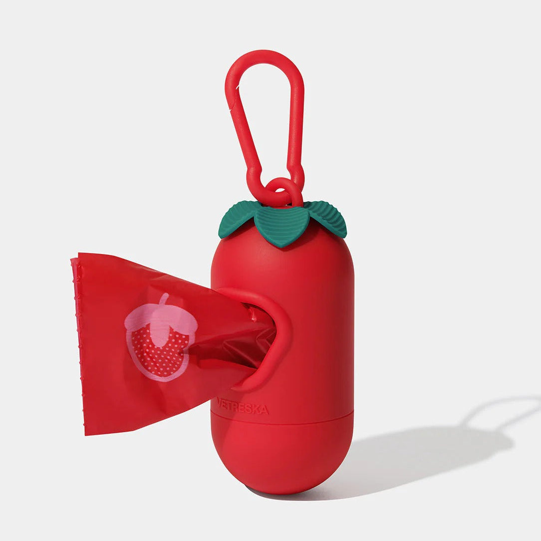 Strawberry Poop Bags & Dispenser