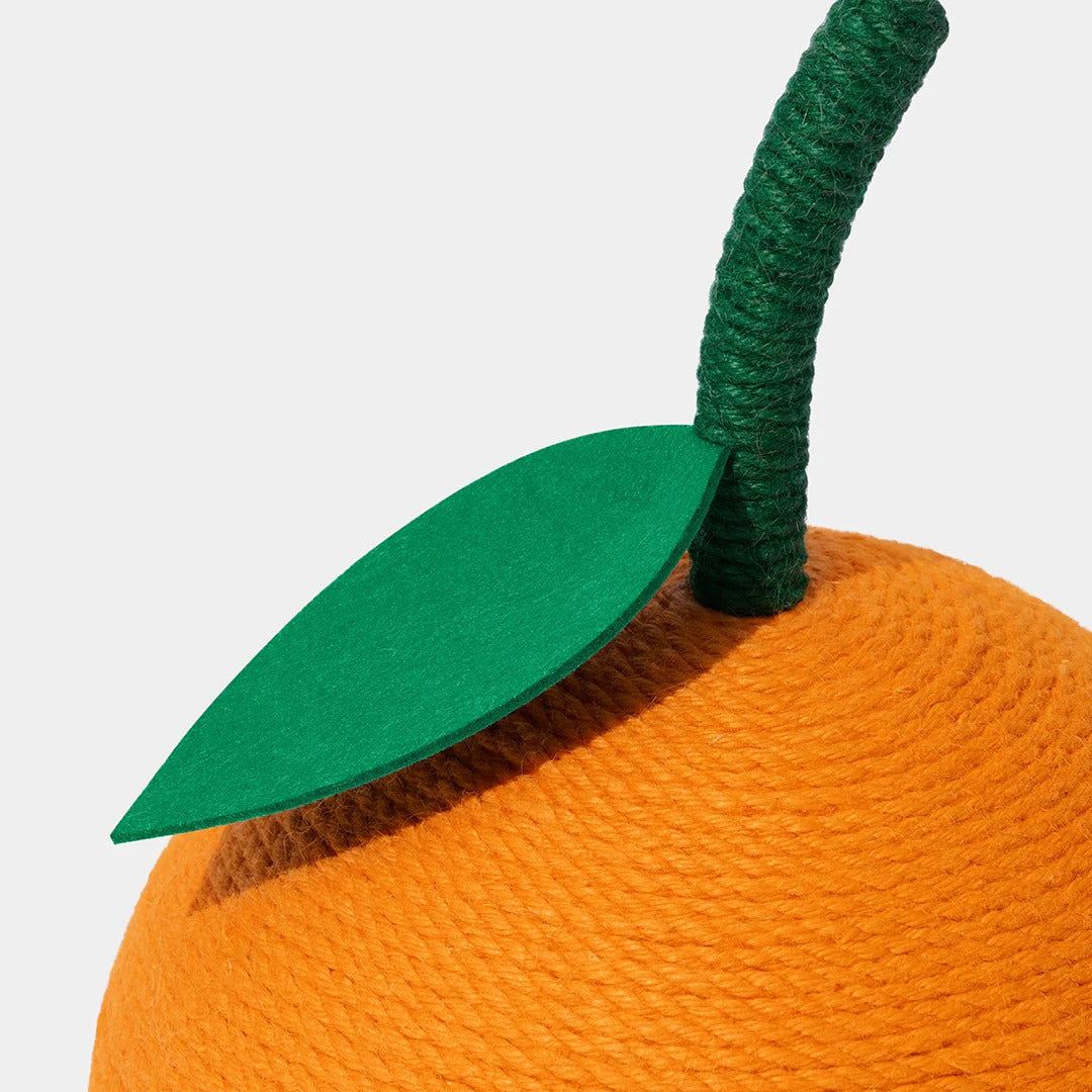 Tangerine Cat Scratching Ball