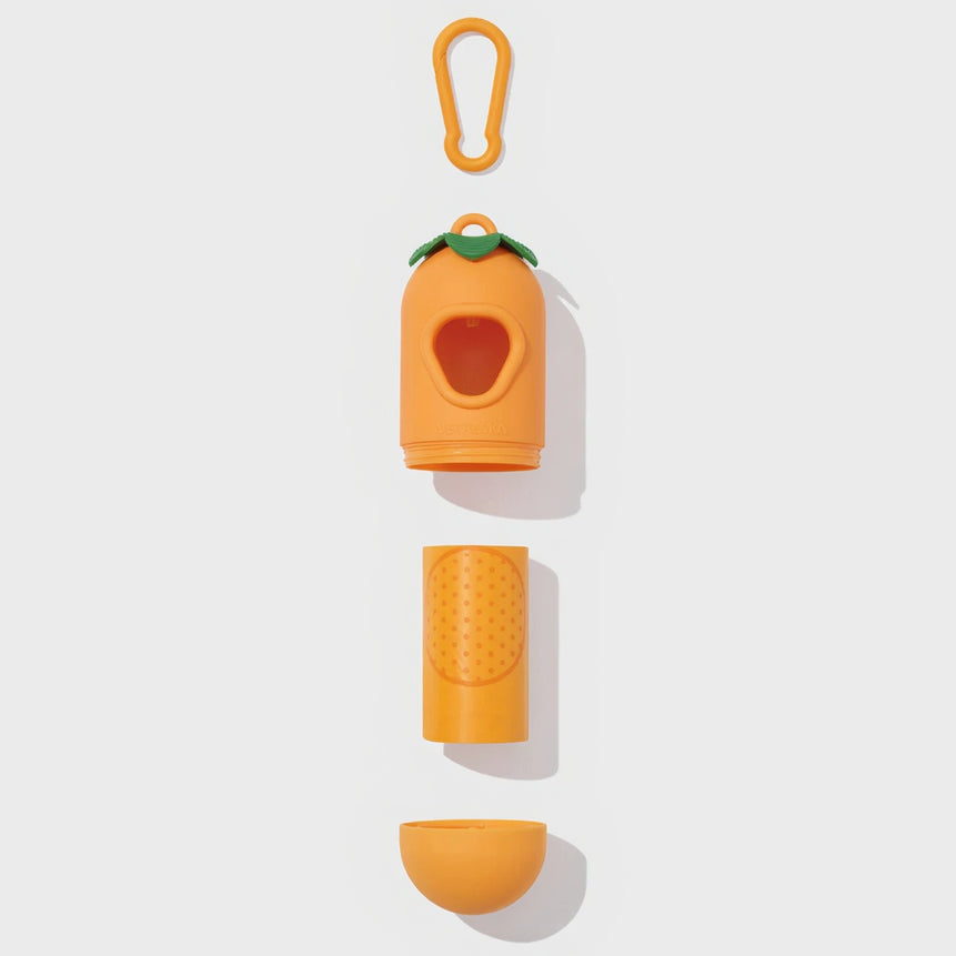 Tangerine Poop Bag & Dispenser