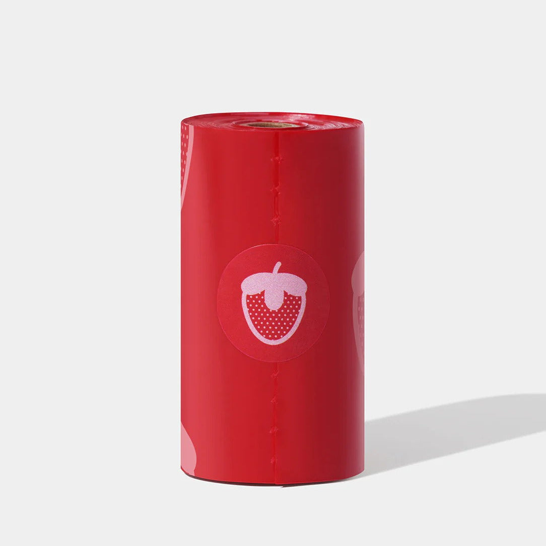 Strawberry Poop Bags & Dispenser