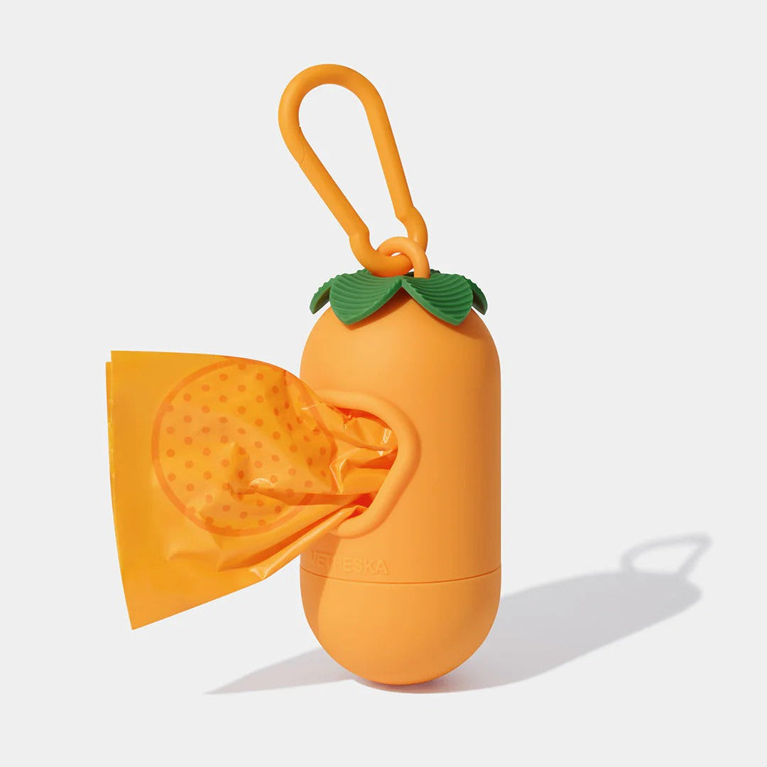 Tangerine Poop Bag & Dispenser
