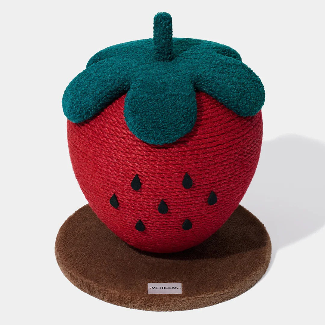 Strawberry Cat Scratching Ball