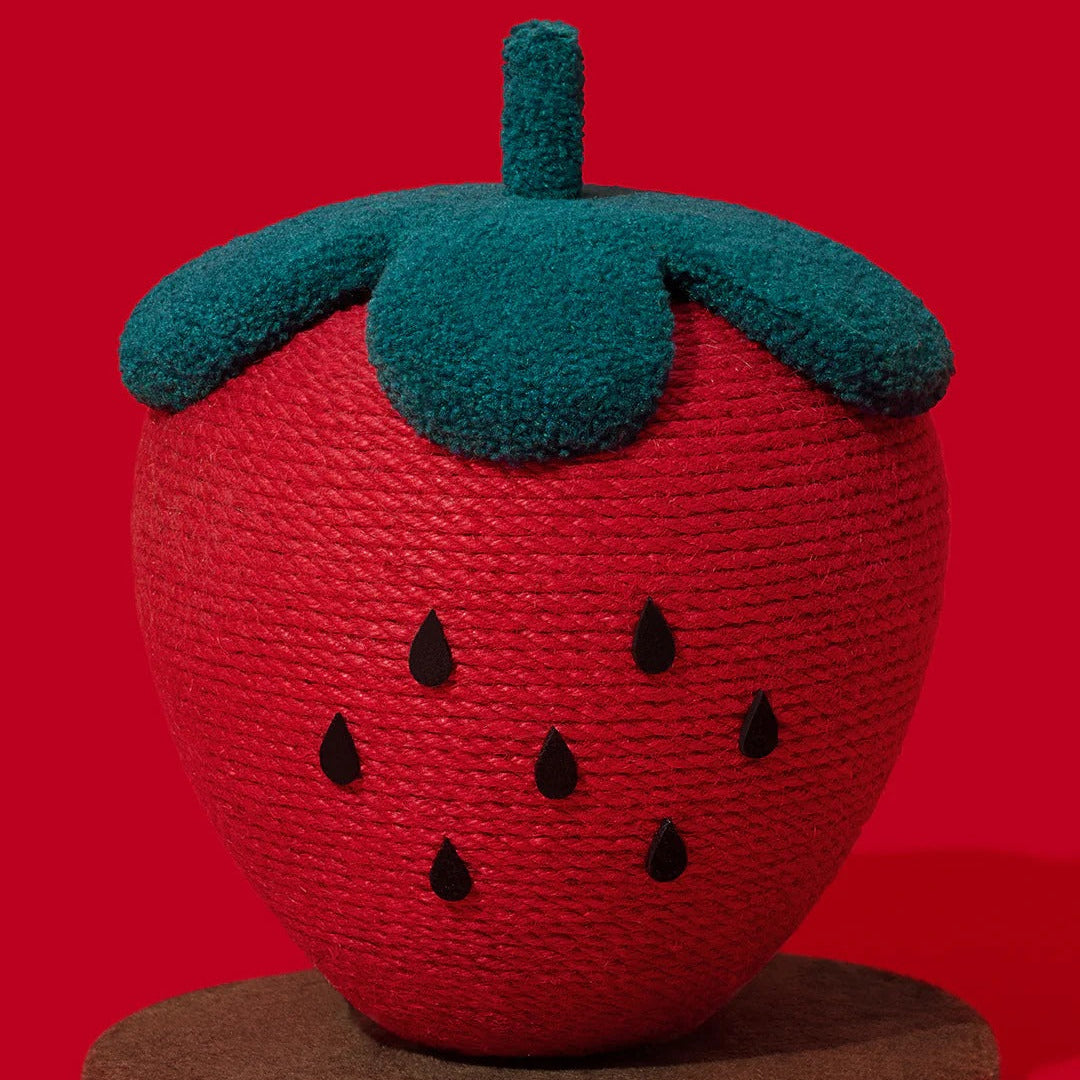 Strawberry Cat Scratching Ball