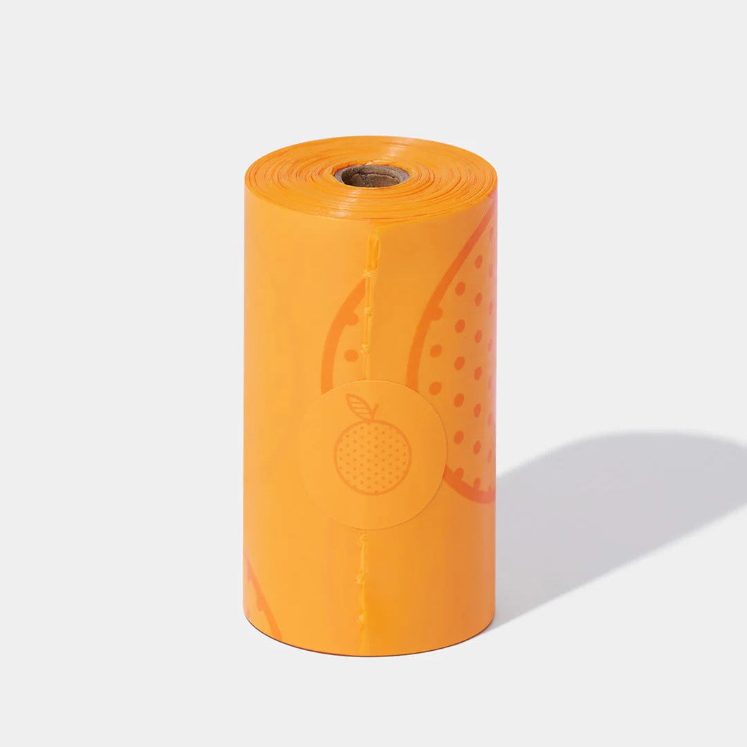 Tangerine Poop Bag & Dispenser