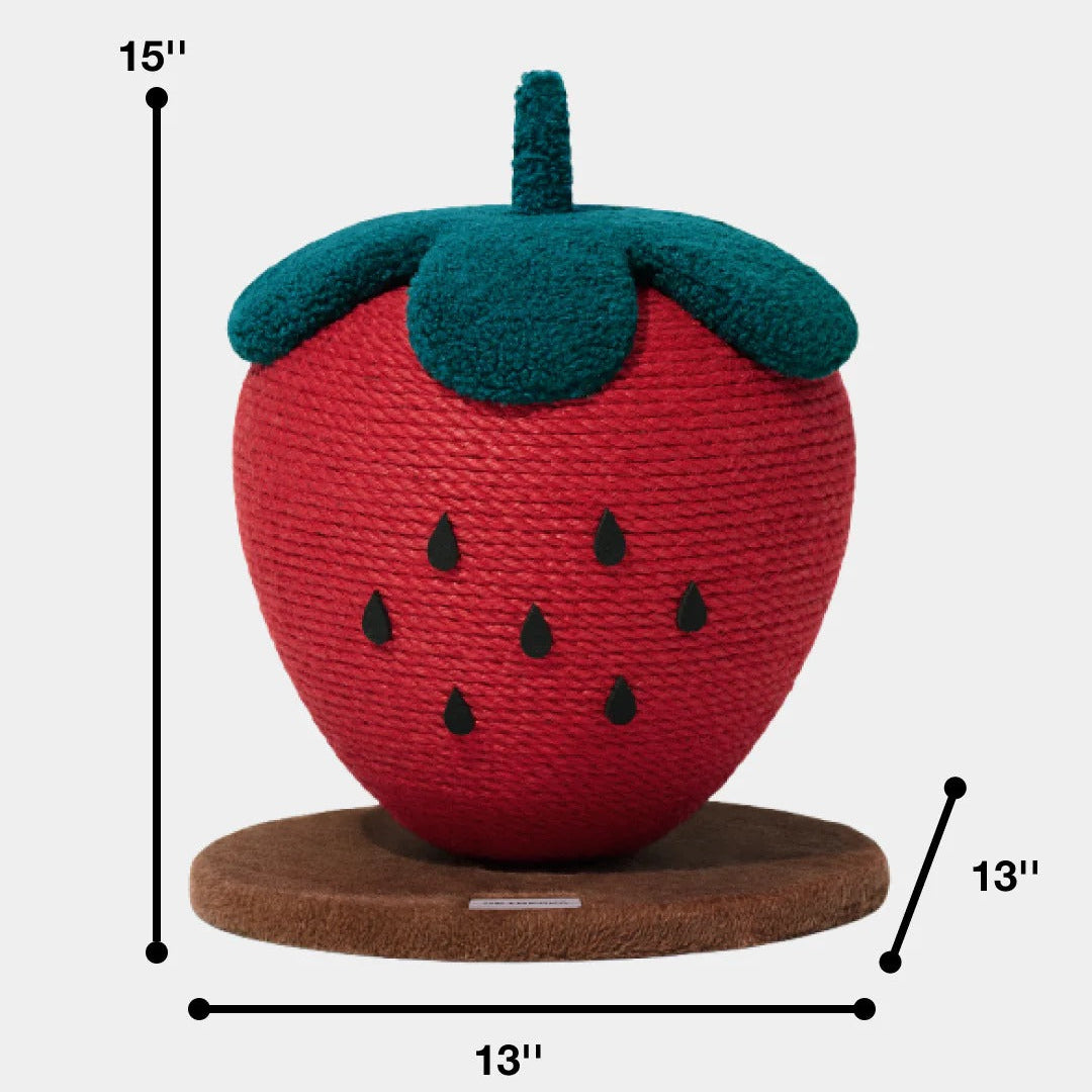Strawberry Cat Scratching Ball