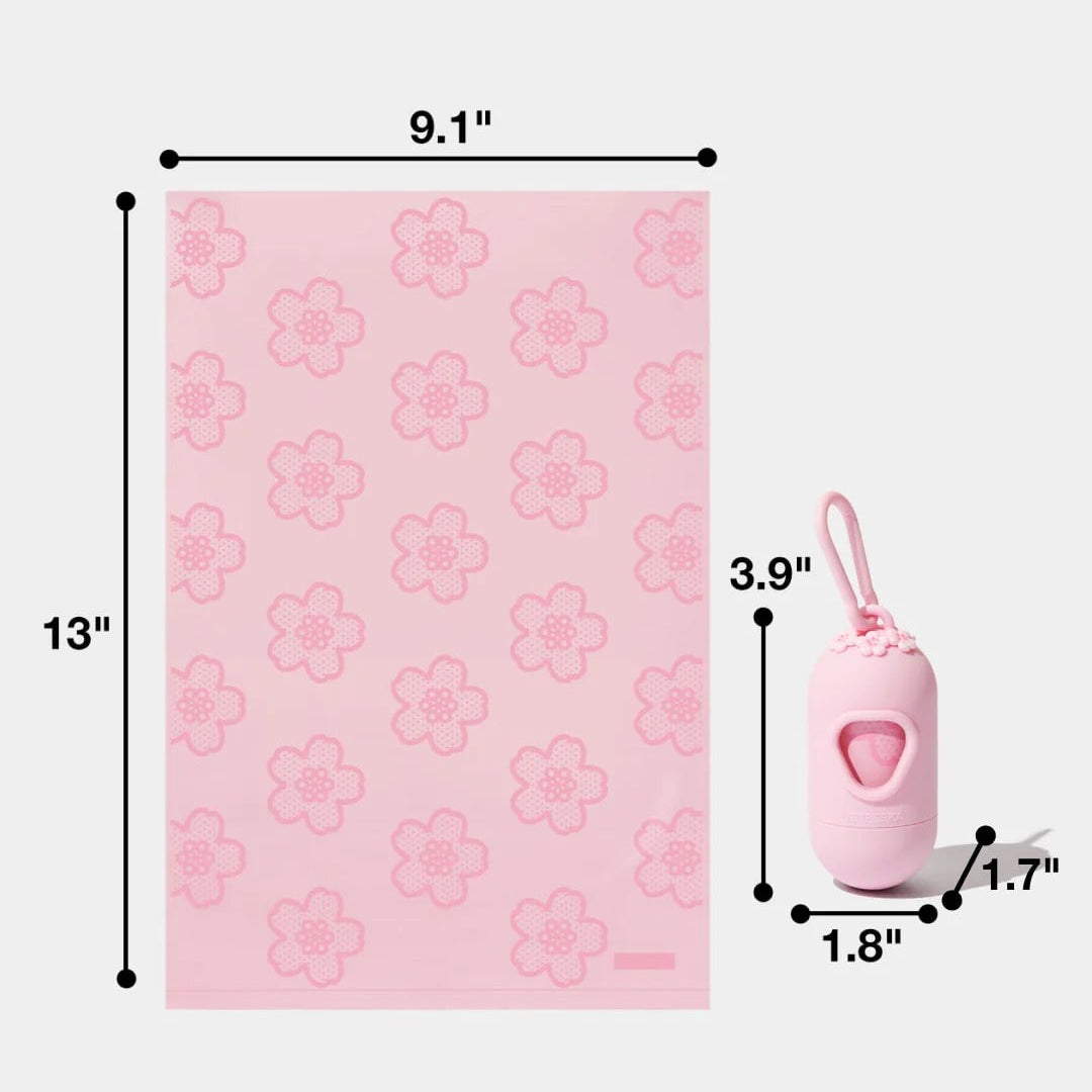 Cherry Blossom Poop Bags & Dispenser