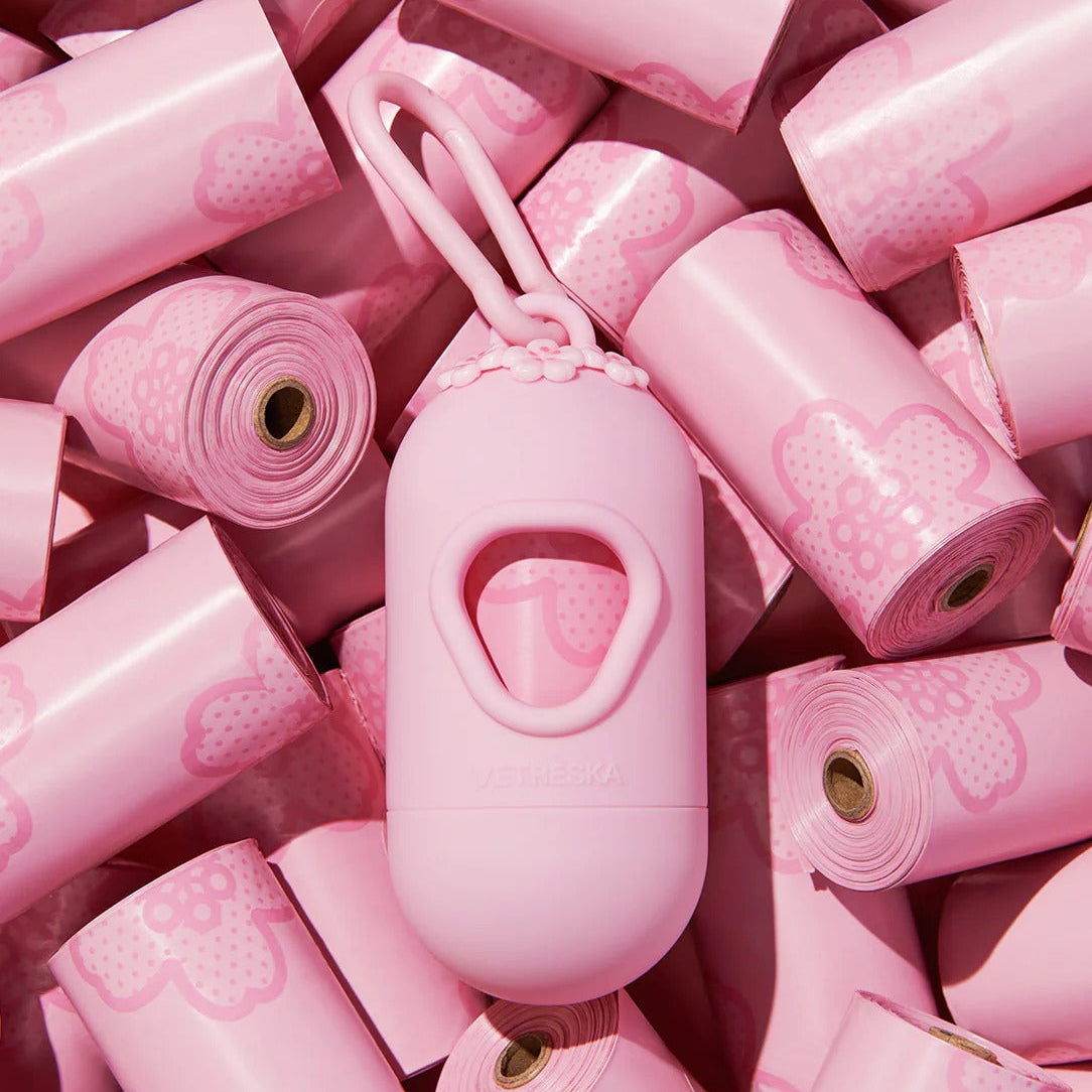 Cherry Blossom Poop Bags & Dispenser