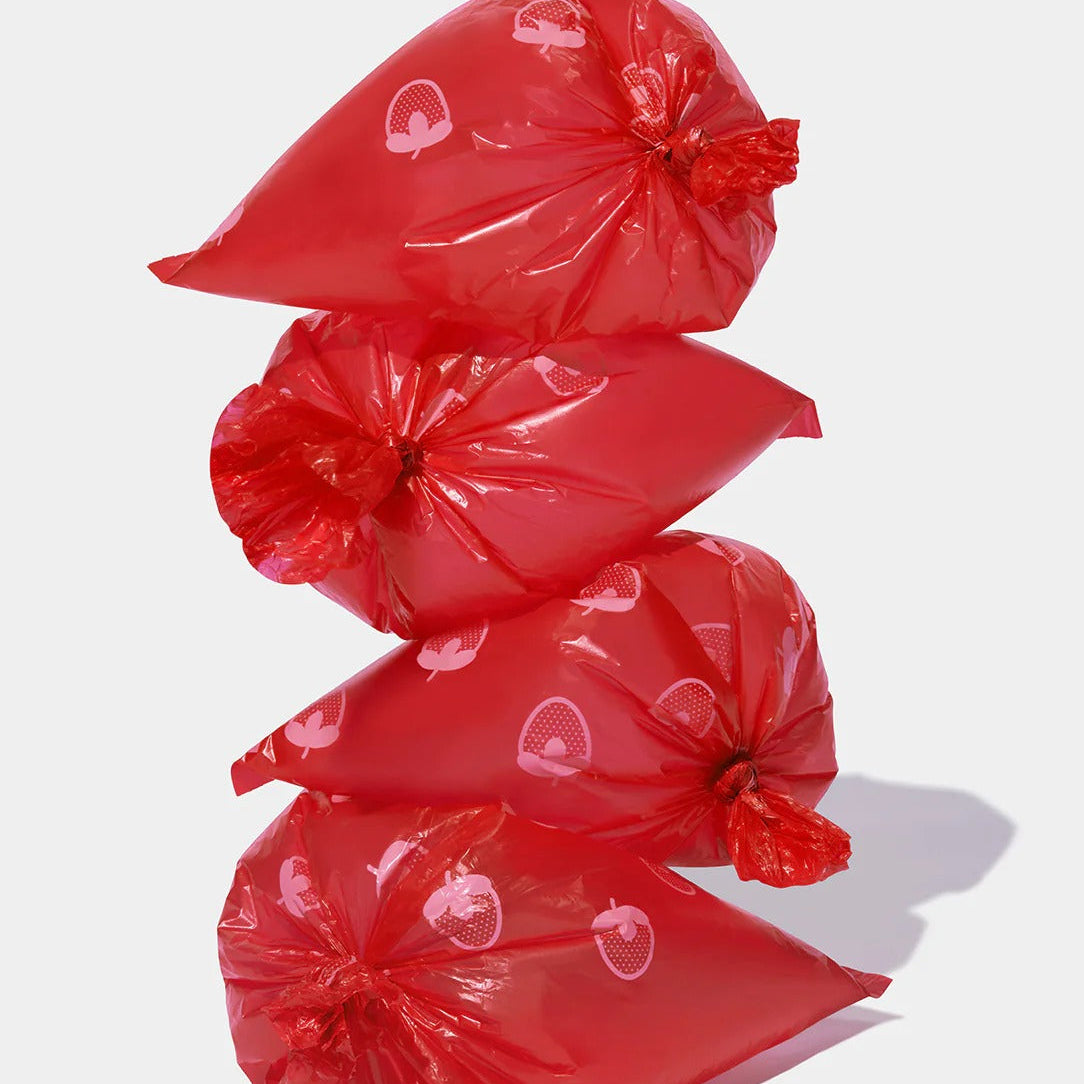 Strawberry Poop Bags & Dispenser