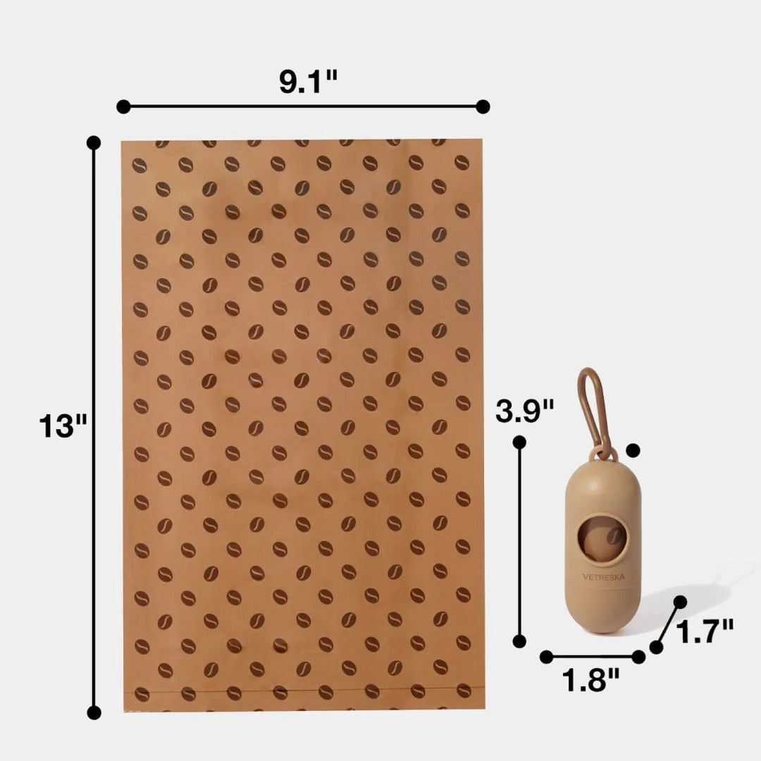 Coffee Poop Bags & Dispenser