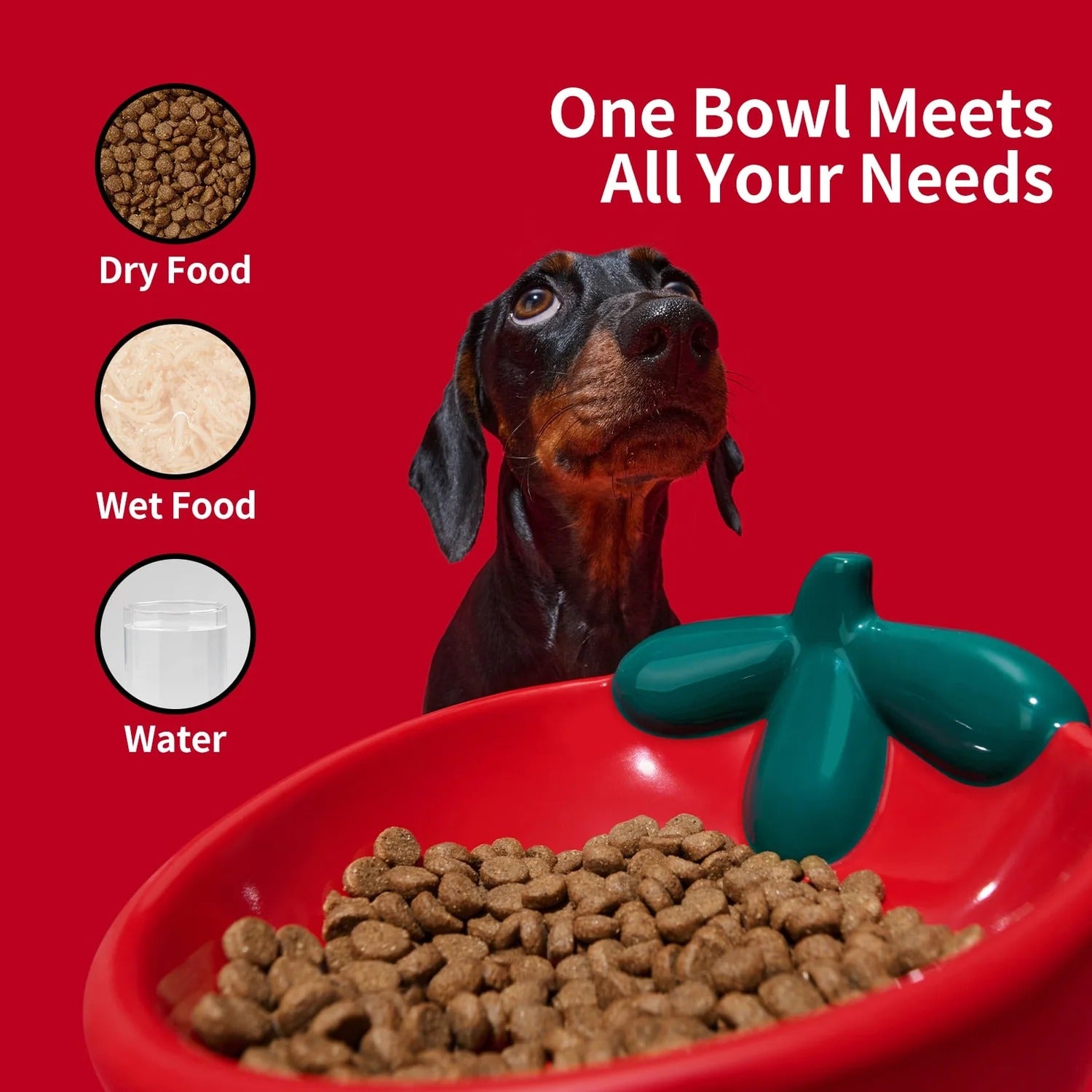 Strawberry Ceramic Pet Bowl