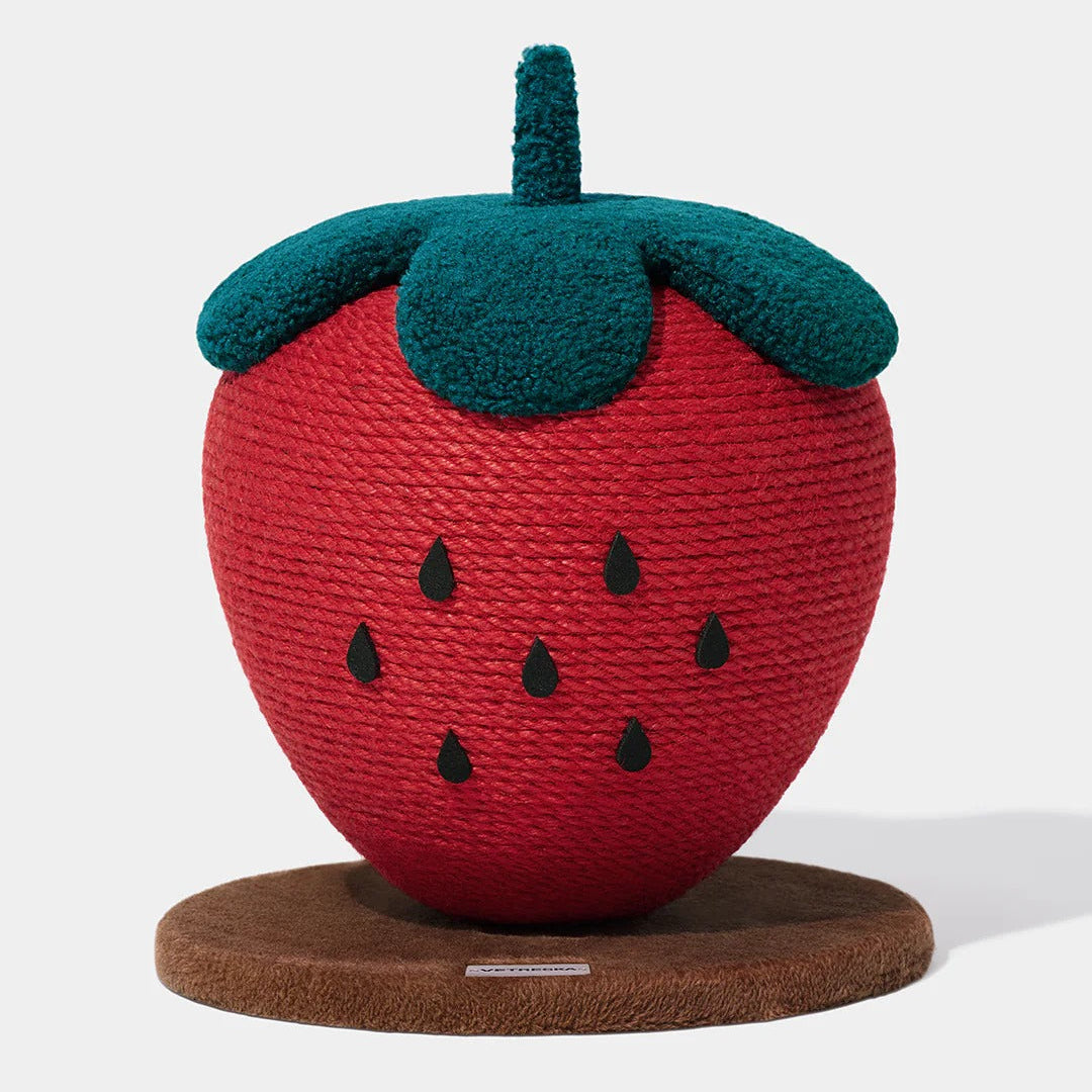 Strawberry Cat Scratching Ball
