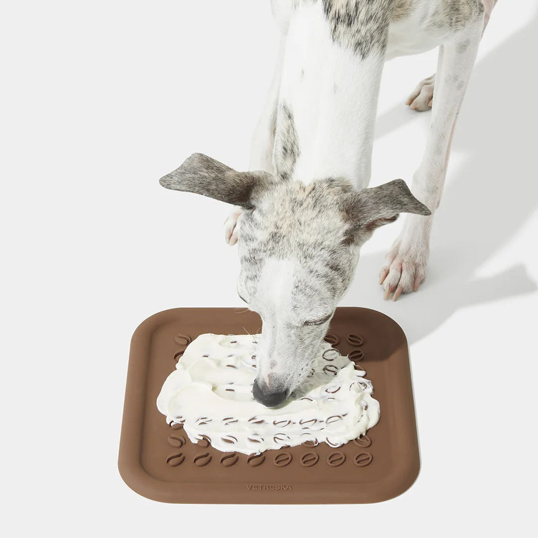 Coffee Silicone Pet Licking Mat