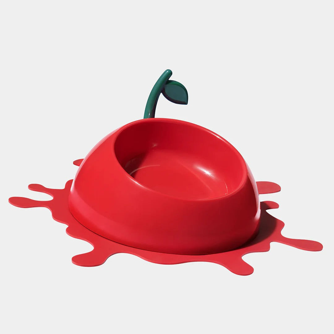 Juicy Cherry Pet Bowl Spoon & Mat Set