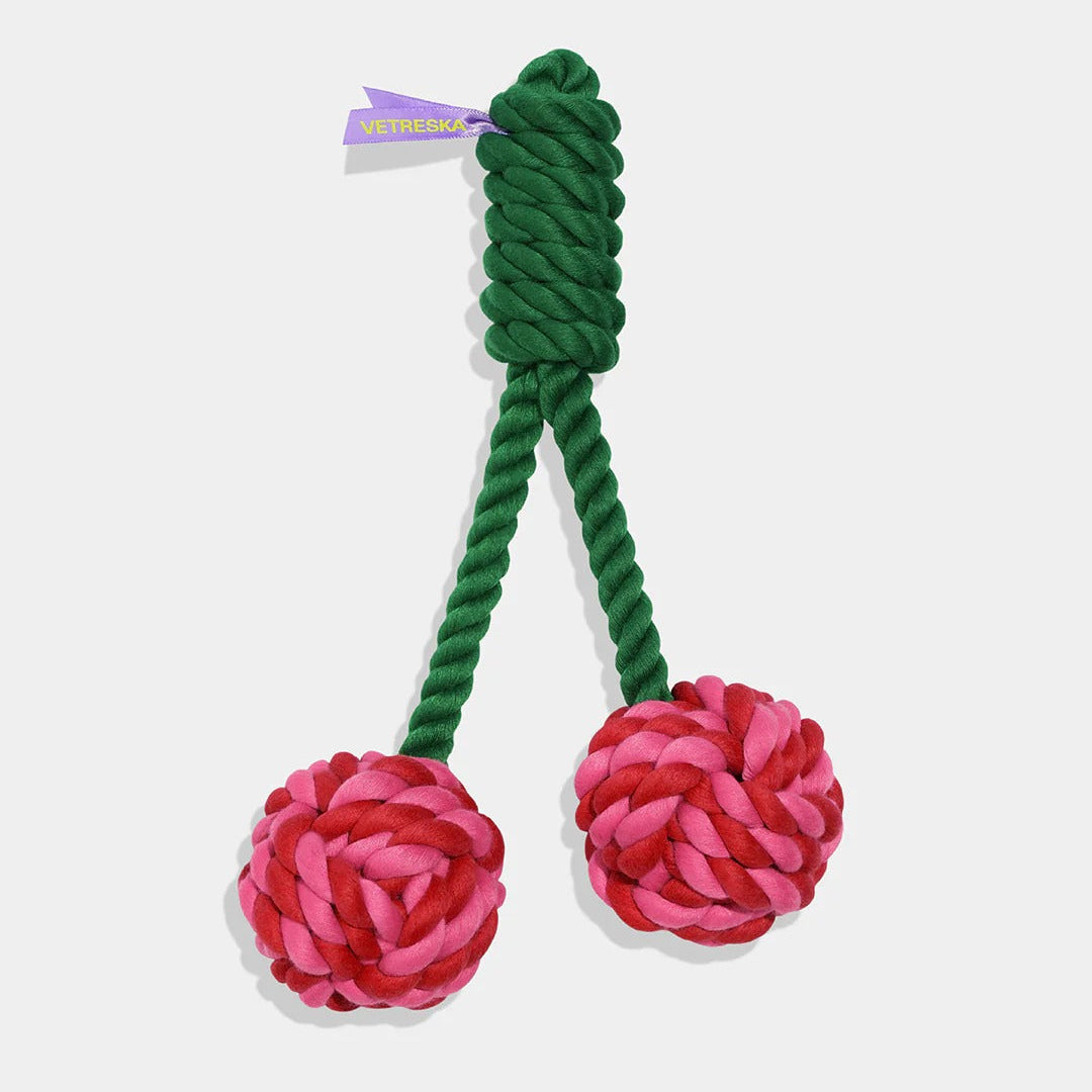 Cherry Knot Rope Toy